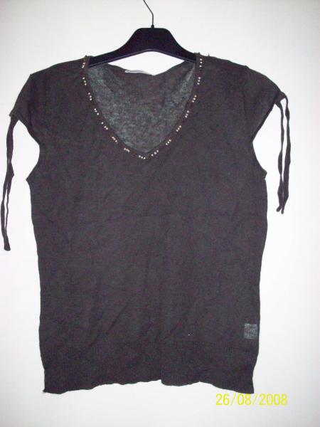 0009-tee shirt en laine noir.T1.3